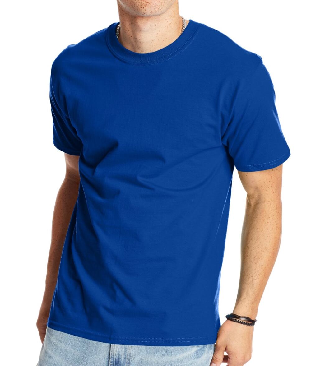 New 3XL Hanes Beefy Tee Deep Royal Blue Short Sleeve T Shirt Cotton Comfort Fit
